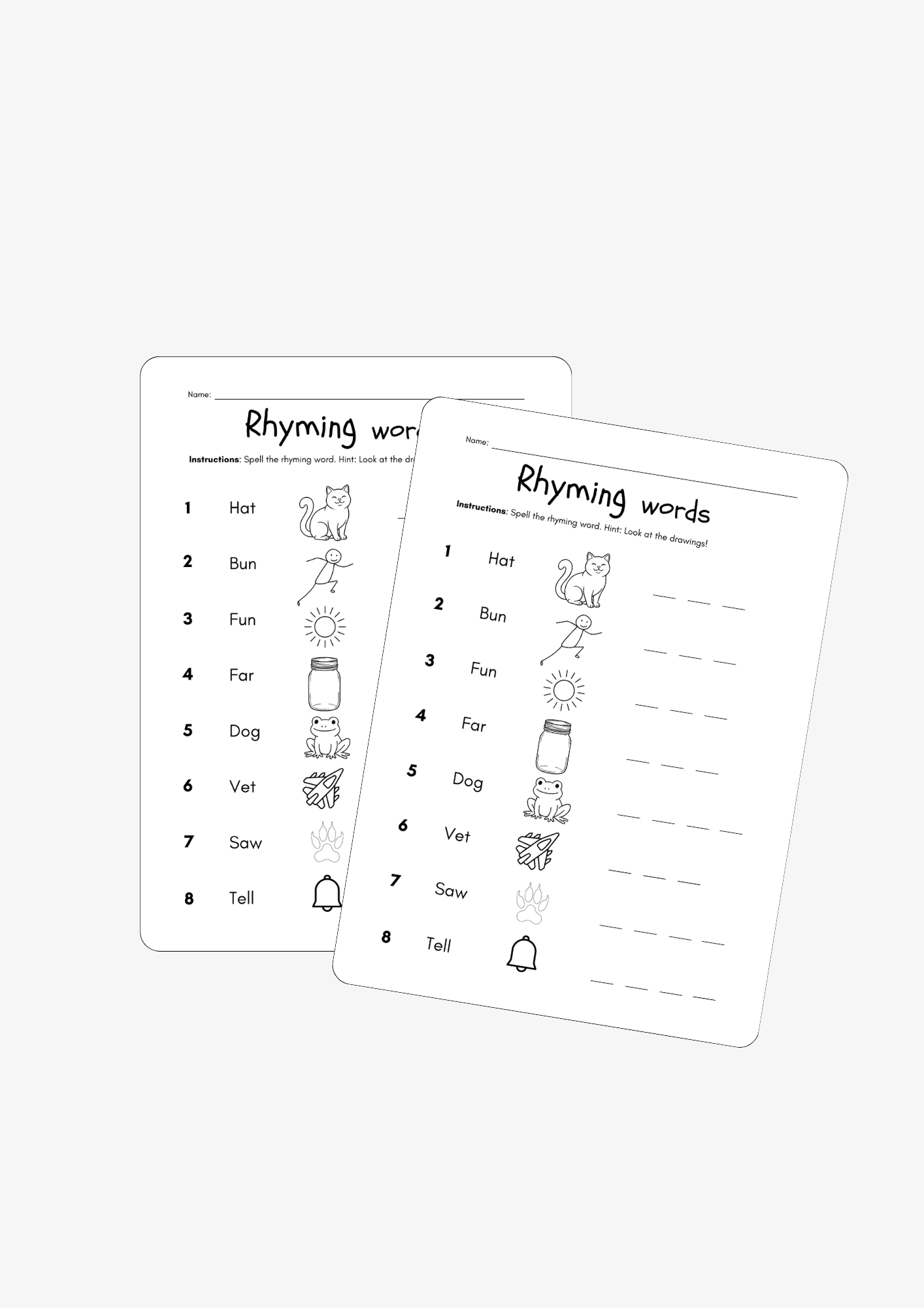 Grade 1- Spelling Worksheet