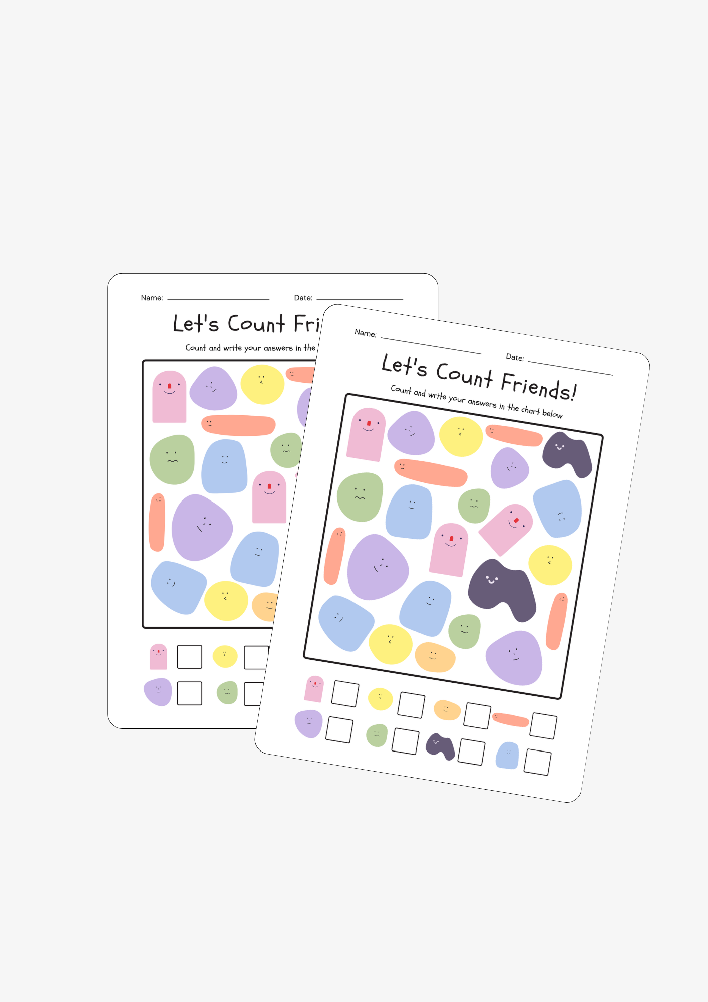 K- Counting Worksheet Friends